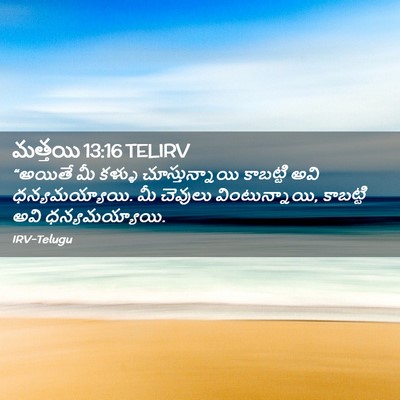 Picture 02 - మత్తయి 13:16 TELIRV - “అయితే మీ కళ్ళు - Bible Verse Picture