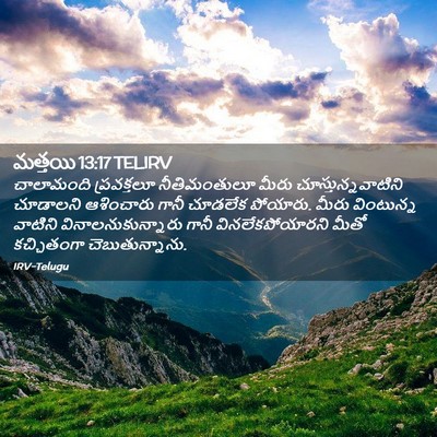 Picture 02 - మత్తయి 13:17 TELIRV - చాలామంది - Bible Verse Picture
