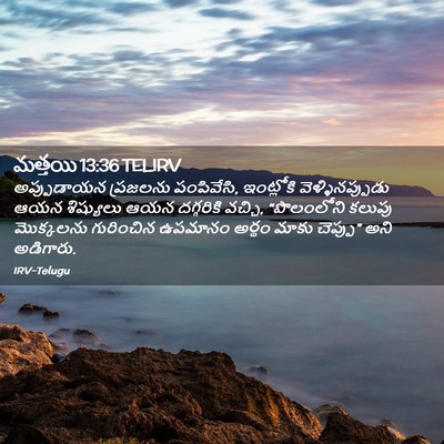 Picture 02 - మత్తయి 13:36 TELIRV - అప్పుడాయన ప్రజలను - Bible Verse Picture