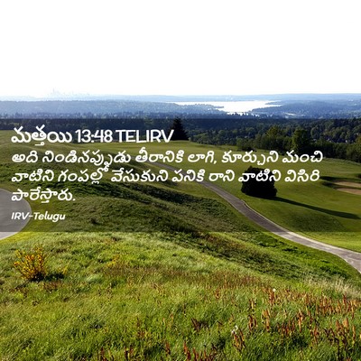 Picture 02 - మత్తయి 13:48 TELIRV - అది నిండినప్పుడు - Bible Verse Picture