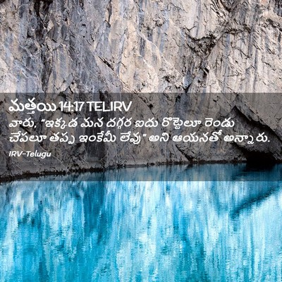 Picture 02 - మత్తయి 14:17 TELIRV - వారు, “ఇక్కడ మన - Bible Verse Picture