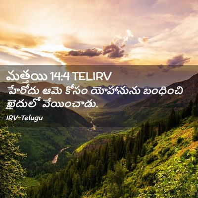 Picture 02 - మత్తయి 14:4 TELIRV - హేరోదు ఆమె కోసం - Bible Verse Picture