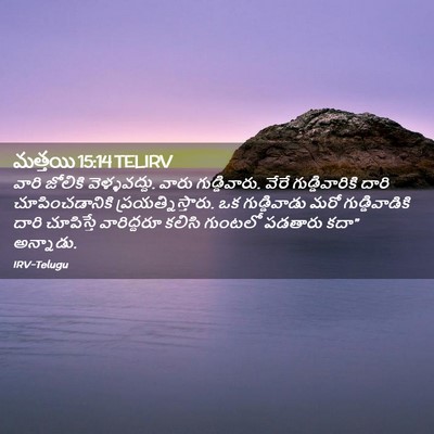 Picture 02 - మత్తయి 15:14 TELIRV - వారి జోలికి - Bible Verse Picture