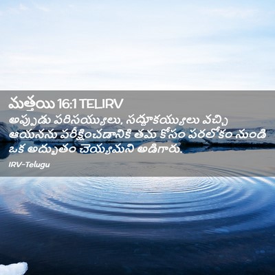 Picture 02 - మత్తయి 16:1 TELIRV - అప్పుడు - Bible Verse Picture