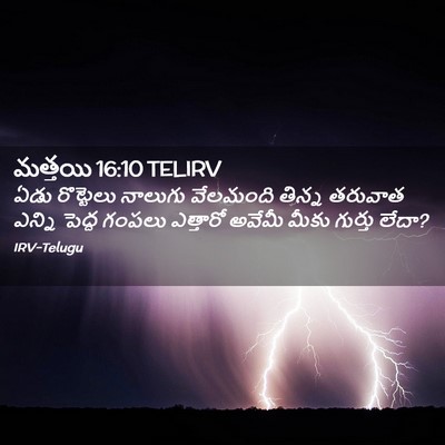 Picture 02 - మత్తయి 16:10 TELIRV - ఏడు రొట్టెలు - Bible Verse Picture