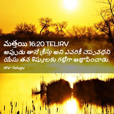 Picture 02 - మత్తయి 16:20 TELIRV - అప్పుడు తానే - Bible Verse Picture