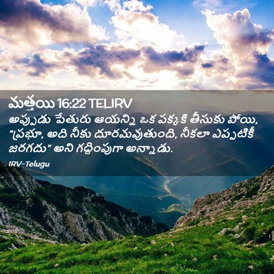 Picture 02 - మత్తయి 16:22 TELIRV - అప్పుడు పేతురు - Bible Verse Picture