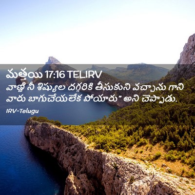 Picture 02 - మత్తయి 17:16 TELIRV - వాణ్ణి నీ శిష్యుల - Bible Verse Picture