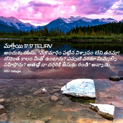 Picture 02 - మత్తయి 17:17 TELIRV - అందుకు యేసు, “వక్ర - Bible Verse Picture