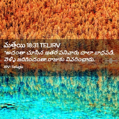 Picture 02 - మత్తయి 18:31 TELIRV - “అదంతా చూసిన ఇతర - Bible Verse Picture