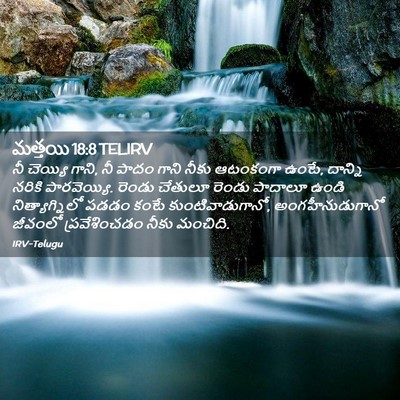 Picture 02 - మత్తయి 18:8 TELIRV - నీ చెయ్యి గాని, నీ - Bible Verse Picture