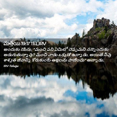 Picture 02 - మత్తయి 19:17 TELIRV - అందుకు యేసు, “మంచి - Bible Verse Picture