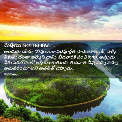 Picture 02 - మత్తయి 19:21 TELIRV - అందుకు యేసు, “నీవు - Bible Verse Picture