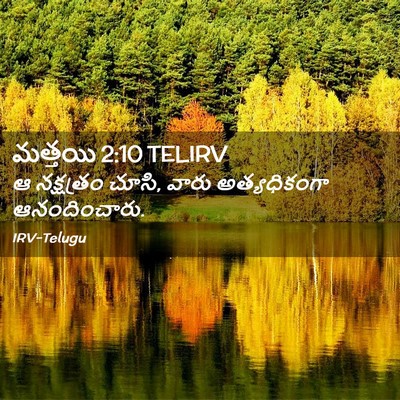 Picture 02 - మత్తయి 2:10 TELIRV - ఆ నక్షత్రం చూసి, - Bible Verse Picture