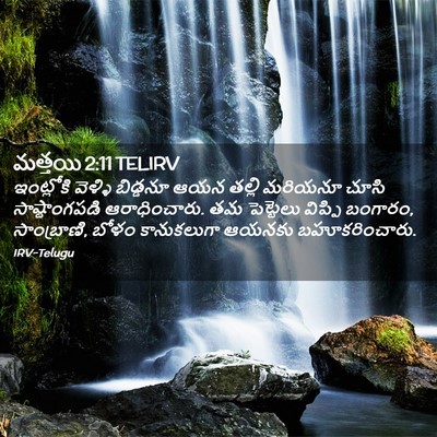 Picture 02 - మత్తయి 2:11 TELIRV - ఇంట్లోకి వెళ్ళి - Bible Verse Picture
