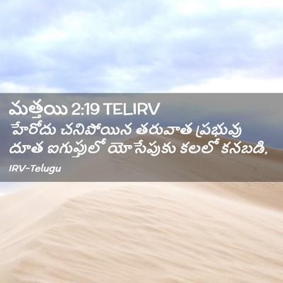 Picture 02 - మత్తయి 2:19 TELIRV - హేరోదు చనిపోయిన - Bible Verse Picture