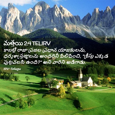 Picture 02 - మత్తయి 2:4 TELIRV - కాబట్టి రాజు - Bible Verse Picture