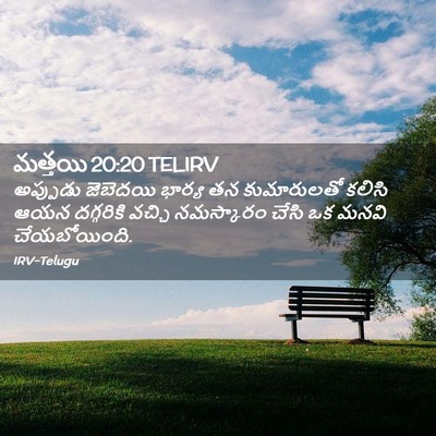Picture 02 - మత్తయి 20:20 TELIRV - అప్పుడు జెబెదయి - Bible Verse Picture