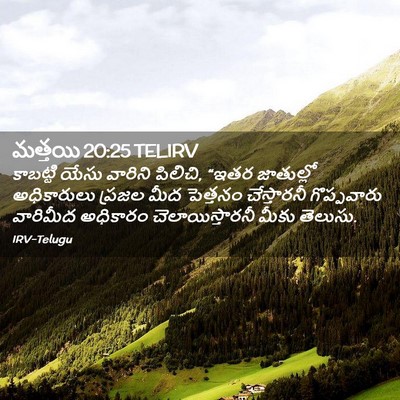 Picture 02 - మత్తయి 20:25 TELIRV - కాబట్టి యేసు - Bible Verse Picture