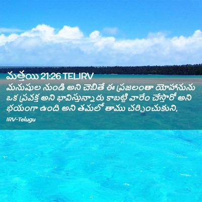 Picture 02 - మత్తయి 21:26 TELIRV - మనుషుల నుండి అని - Bible Verse Picture