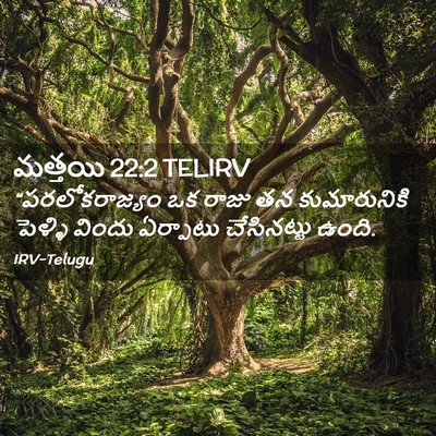 Picture 02 - మత్తయి 22:2 TELIRV - “పరలోకరాజ్యం ఒక - Bible Verse Picture