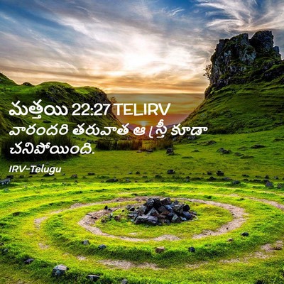 Picture 02 - మత్తయి 22:27 TELIRV - వారందరి తరువాత ఆ - Bible Verse Picture