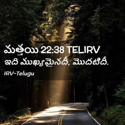 Picture 02 - మత్తయి 22:38 TELIRV - ఇది ముఖ్యమైనదీ, - Bible Verse Picture