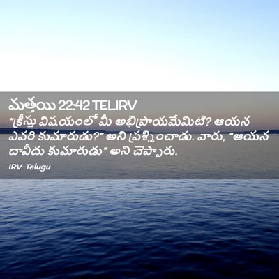 Picture 02 - మత్తయి 22:42 TELIRV - “క్రీస్తు విషయంలో - Bible Verse Picture