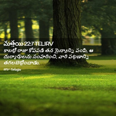 Picture 02 - మత్తయి 22:7 TELIRV - కాబట్టి రాజు - Bible Verse Picture
