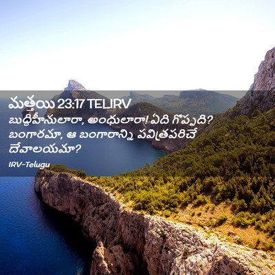 Picture 02 - మత్తయి 23:17 TELIRV - బుద్ధిహీనులారా, - Bible Verse Picture