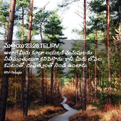 Picture 02 - మత్తయి 23:28 TELIRV - అలాగే మీరు కూడా - Bible Verse Picture