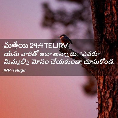 Picture 02 - మత్తయి 24:4 TELIRV - యేసు వారితో ఇలా - Bible Verse Picture