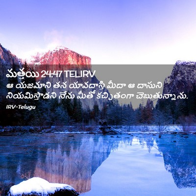 Picture 02 - మత్తయి 24:47 TELIRV - ఆ యజమాని తన - Bible Verse Picture