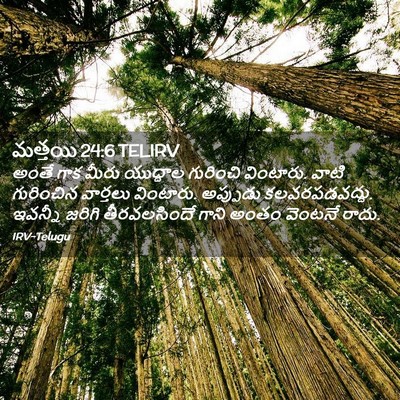 Picture 02 - మత్తయి 24:6 TELIRV - అంతే గాక మీరు - Bible Verse Picture