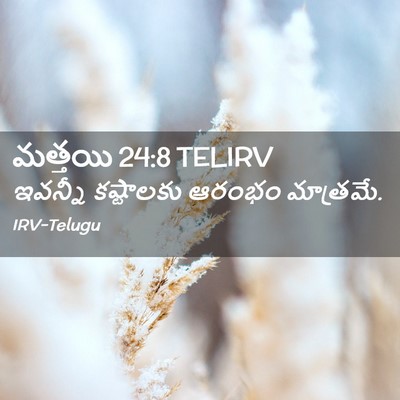 Picture 02 - మత్తయి 24:8 TELIRV - ఇవన్నీ కష్టాలకు - Bible Verse Picture