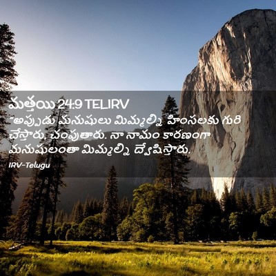 Picture 02 - మత్తయి 24:9 TELIRV - “అప్పుడు మనుషులు - Bible Verse Picture