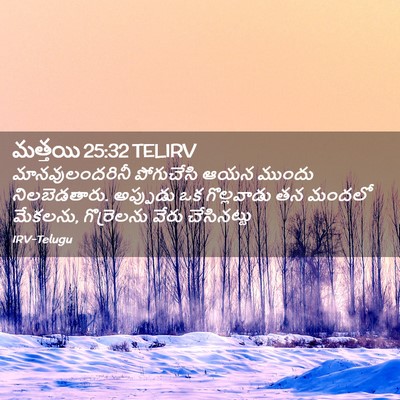 Picture 02 - మత్తయి 25:32 TELIRV - మానవులందరినీ - Bible Verse Picture