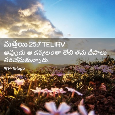 Picture 02 - మత్తయి 25:7 TELIRV - అప్పుడు ఆ - Bible Verse Picture