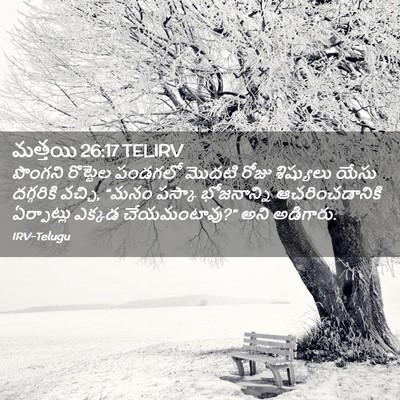 Picture 02 - మత్తయి 26:17 TELIRV - పొంగని రొట్టెల - Bible Verse Picture