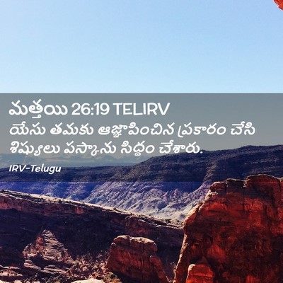 Picture 02 - మత్తయి 26:19 TELIRV - యేసు తమకు - Bible Verse Picture