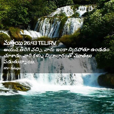 Picture 02 - మత్తయి 26:43 TELIRV - ఆయన తిరిగి వచ్చి, - Bible Verse Picture