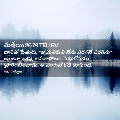 Picture 02 - మత్తయి 26:74 TELIRV - దానితో పేతురు, “ఆ - Bible Verse Picture
