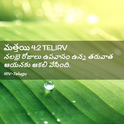 Picture 02 - మత్తయి 4:2 TELIRV - నలభై రోజులు - Bible Verse Picture