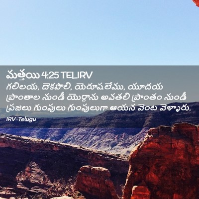 Picture 02 - మత్తయి 4:25 TELIRV - గలిలయ, దెకపొలి, - Bible Verse Picture