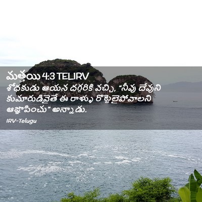 Picture 02 - మత్తయి 4:3 TELIRV - శోధకుడు ఆయన - Bible Verse Picture