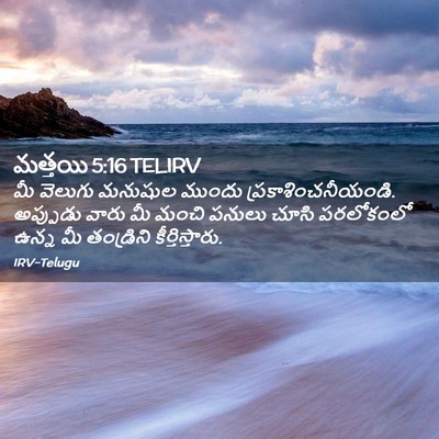 Picture 02 - మత్తయి 5:16 TELIRV - మీ వెలుగు మనుషుల - Bible Verse Picture