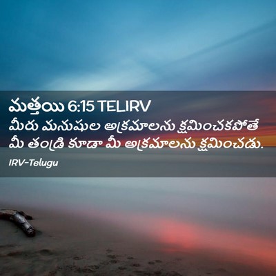 Picture 02 - మత్తయి 6:15 TELIRV - మీరు మనుషుల - Bible Verse Picture