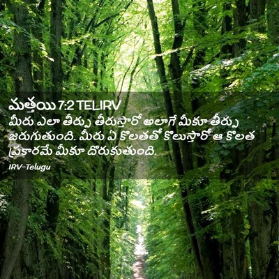 Picture 02 - మత్తయి 7:2 TELIRV - మీరు ఎలా తీర్పు - Bible Verse Picture