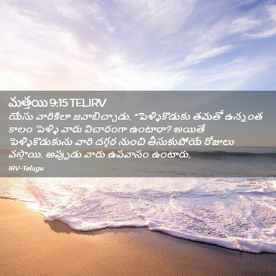 Picture 02 - మత్తయి 9:15 TELIRV - యేసు వారికిలా - Bible Verse Picture