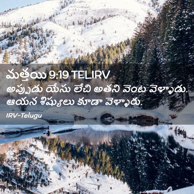 Picture 02 - మత్తయి 9:19 TELIRV - అప్పుడు యేసు లేచి - Bible Verse Picture